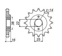 Esjot Standard 520 Sprocket For Ducati SS 900 I.E. 1999-2002 Front 15T