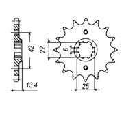 Esjot 50-29001-16 Front Sprocket