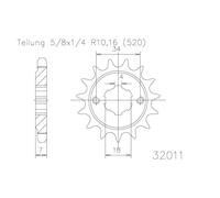 ESJOT Chain pinion, 12 teeth