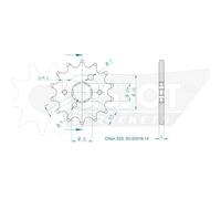 ESJOT Chain pinion, 14 teeth