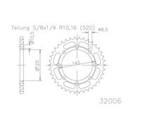 ESJOT sprocket, 45 tooth