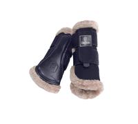 Eskadron Heritage Mesh Tendon Boots Faux Fur - Navy