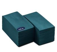 ESKAY PRODUCTS Ocean Teal Linen-Feel Dinner Paper Napkins, For Dinners Parties Hand Towels and Catering Supplies, Disposable and Fully Biodegradable Airlaid Napkins, 1/8 Folded 60 Pack