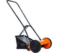 Eskde 40Cm Cylinder Lawn Mower With Roller - Premium Striping And Adjustable Cutting Height Hand-Push Manual Grass Cutter