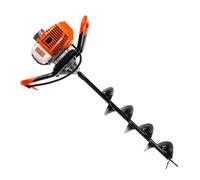 Eskde 52Cc Petrol Fence Post Hole Borer And Earth Auger Kit - 2-Stroke Drill With 3 Augers And Extension