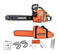 eSkde Petrol Chainsaw 62cc 2-Stroke Engine Top Handle Chain Saw | 20 Inch Chainsaw, Top Handle Chainsaw, 62cc Engine, 3.4HP Power, Tool Kit, Storage Bag, Fuel Mixing Bottle, Bar Cover