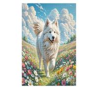 Eskimo Dog 1000 Piece Jigsaw Puzzle for Adults Teens Cute Pet Animals Art Studio Decor Creative Challenge Vibrant Colours Great Gift for Artists 1000 PCS