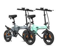 ESKUTE F100 Electric Bike,14" Electric Commuter Bicycle 36V 9Ah Battery, Range 35 Miles, Foldable Ebike for Teens/Adults, Electric Folding Ebike with Phone Holder & USB Charging Port, LCD Display