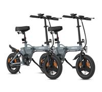 ESKUTE F100 Electric Bike,14" Electric Commuter Bicycle 36V 9Ah Battery, Range 35 Miles, Foldable Ebike for Teens/Adults, Electric Folding Ebike with Phone Holder & USB Charging Port, LCD Display