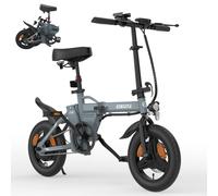 Eskute F100 Electric Folding Bike, 14" Electric Commuter Bicycle 36V 9Ah Battery, Range 35 Miles, Mini Folding Ebike with Phone Holder & USB Charging Port, LCD Display, Foldable Ebike for Teens/Adults