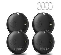 Esky Air Tags-4 Pack, Bluetooth Luggage Tracker Works with Find My APP (iOS Only, Not for Android), Key Finder and Item Locator for Luggage, Backpack, Suitcases, Pets, Wallet