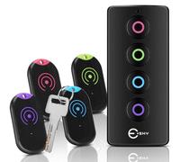 Esky Ultra Slim Key Finder, Remote Finders Locator with 80dB Sound and 4 Receivers, Wallet Tracker and Item Locators Beeper Tags for Finding Key, TV Remote, Wallet, Pets and Phone, Batteries Included