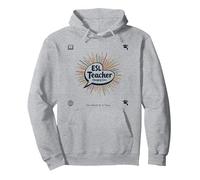 ESL Teacher: Changing Lives One Word At A Time Pullover Hoodie, Adult Unisex, Heather Grey, M