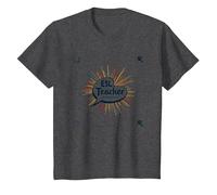 ESL Teacher: Changing Lives One Word at A Time T-Shirt, Kids, Dark Heather Grey, 12 Years