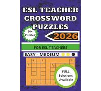 ESL Teacher Crossword Puzzle Book: Crossword puzzles wit easy to read print about ESL Teachers, ESL teaching material, ESL classroom and More | 6x9 ... Gifts for vacation, holiday and Free Times