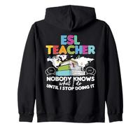 ESL Teacher English Second Language Multilingual Teaching Zip Hoodie