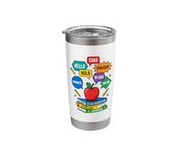 ESL Teacher Hello Languages Multilingual World Greetings Stainless Steel Insulated Tumbler