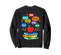 ESL Teacher Hello Languages Multilingual World Greetings Sweatshirt