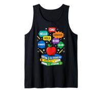 ESL Teacher Hello Languages Multilingual World Greetings Tank Top