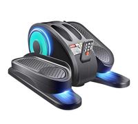 ESL Under Desk Elliptical - Portable Leg Exerciser for Seniors, Compact Seated Elliptical with Remote Control, LCD Display Electric Elliptical Trainers for Home, Blue
