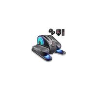ESL Under Desk Elliptical - Portable Leg Exerciser for Seniors, Compact Seated Elliptical with Remote Control, LCD Display Electric Elliptical Trainers for Home, Blue