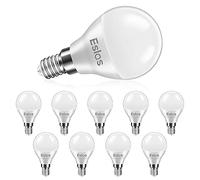 Eslas E14 LED Golf Ball Bulb 6W, G45 Small Edison Screw (SES) Light Bulb, Warm White 3000K, 600Lm 60W Incandescent Bulb Equivalent, P45 Globe Light Bulb CRI> 80+, Non-Dimmable, 10 Pack