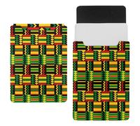 Eslifey 13 Inch Slim Laptop Sleeve Case Leather Bag with Magnetic Closure, African Zig Zag Pattern Microfiber Leather Case