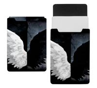 Eslifey 13 Inch Slim Laptop Sleeve Case Leather Bag with Magnetic Closure, Angel Wings Microfiber Leather Case