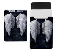 Eslifey 13 Inch Slim Laptop Sleeve Case Leather Bag with Magnetic Closure, Broken Angel Wings Microfiber Leather Case
