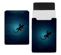 Eslifey 13 Inch Slim Laptop Sleeve Case Leather Bag with Magnetic Closure, Lizard Gecko Chameleon Microfiber Leather Case