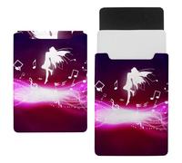 Eslifey 13 Inch Slim Laptop Sleeve Case Leather Bag with Magnetic Closure, Magic Fairy Dancing with Music Microfiber Leather Case