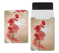 Eslifey 13 Inch Slim Laptop Sleeve Case Leather Bag with Magnetic Closure, Magic Flowers Microfiber Leather Case
