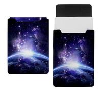 Eslifey 13 Inch Slim Laptop Sleeve Case Leather Bag with Magnetic Closure, Magic Universe Space Microfiber Leather Case