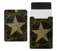 Eslifey 13 Inch Slim Laptop Sleeve Case Leather Bag with Magnetic Closure, Military Army Wings American Flag Microfiber Leather Case