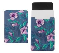 Eslifey 13 Inch Slim Laptop Sleeve Case Leather Bag with Magnetic Closure, Morning Glory Blossoms Microfiber Leather Case