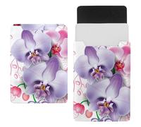 Eslifey 13 Inch Slim Laptop Sleeve Case Leather Bag with Magnetic Closure, Orchid Shading Microfiber Leather Case