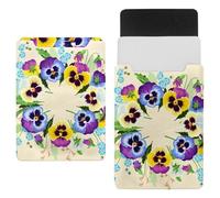 Eslifey 13 Inch Slim Laptop Sleeve Case Leather Bag with Magnetic Closure, Phalaenopsis Orchid Microfiber Leather Case