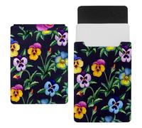 Eslifey 13 Inch Slim Laptop Sleeve Case Leather Bag with Magnetic Closure, Phalaenopsis Orchid Microfiber Leather Case