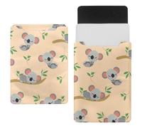 Eslifey 13 Inch Slim Laptop Sleeve Case Leather Bag with Magnetic Closure, Sleeping Koala Bear on Eucalyptus Tree Branch Microfiber Leather Case
