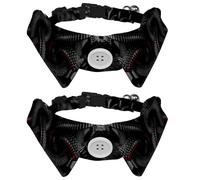 Eslifey 2 Pack Dog Collar with Bowtie and Bell, Abstract 3D Snakes Illustration Adjustable Lapel Design Cat Bow Tie Collar for Small Pets