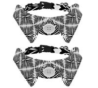 Eslifey 2 Pack Dog Collar with Bowtie and Bell, Black White Palm Adjustable Lapel Design Cat Bow Tie Collar for Small Pets