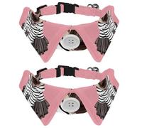 Eslifey 2 Pack Dog Collar with Bowtie and Bell, Funny Cartoon Dog Pug Crown My Little Princess Adjustable Lapel Design Cat Bow Tie Collar for Small Pets
