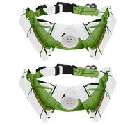 Eslifey 2 Pack Dog Collar with Bowtie and Bell, Green Grasshopper Locust Insect Adjustable Lapel Design Cat Bow Tie Collar for Small Pets