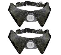 Eslifey 2 Pack Dog Collar with Bowtie and Bell, Grey Starry Sky Night Adjustable Lapel Design Cat Bow Tie Collar for Small Pets