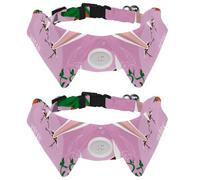 Eslifey 2 Pack Dog Collar with Bowtie and Bell, Happy Easter Egg Rabbit Ears Adjustable Lapel Design Cat Bow Tie Collar for Small Pets