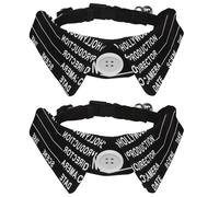 Eslifey 2 Pack Dog Collar with Bowtie and Bell, Movie Cinema Lapper Board Adjustable Lapel Design Cat Bow Tie Collar for Small Pets