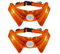 Eslifey 2 Pack Dog Collar with Bowtie and Bell, Sunset Landscape Adjustable Lapel Design Cat Bow Tie Collar for Small Pets