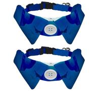 Eslifey 2 Pack Dog Collar with Bowtie and Bell, the South Pole penguin Iceberg Underwater Whale Adjustable Lapel Design Cat Bow Tie Collar for Small Pets