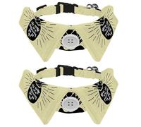Eslifey 2 Pack Dog Collar with Bowtie and Bell, You Are the of My Eye Adjustable Lapel Design Cat Bow Tie Collar for Small Pets