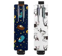 Eslifey 2 Pack Portable Pen Holder, Cute Guinea Pig Sleeping Pencil Holder, Pen Sleeve Case Pouch Hold 2 or 3 Pens, Adjustable Elastic Band, Detachable